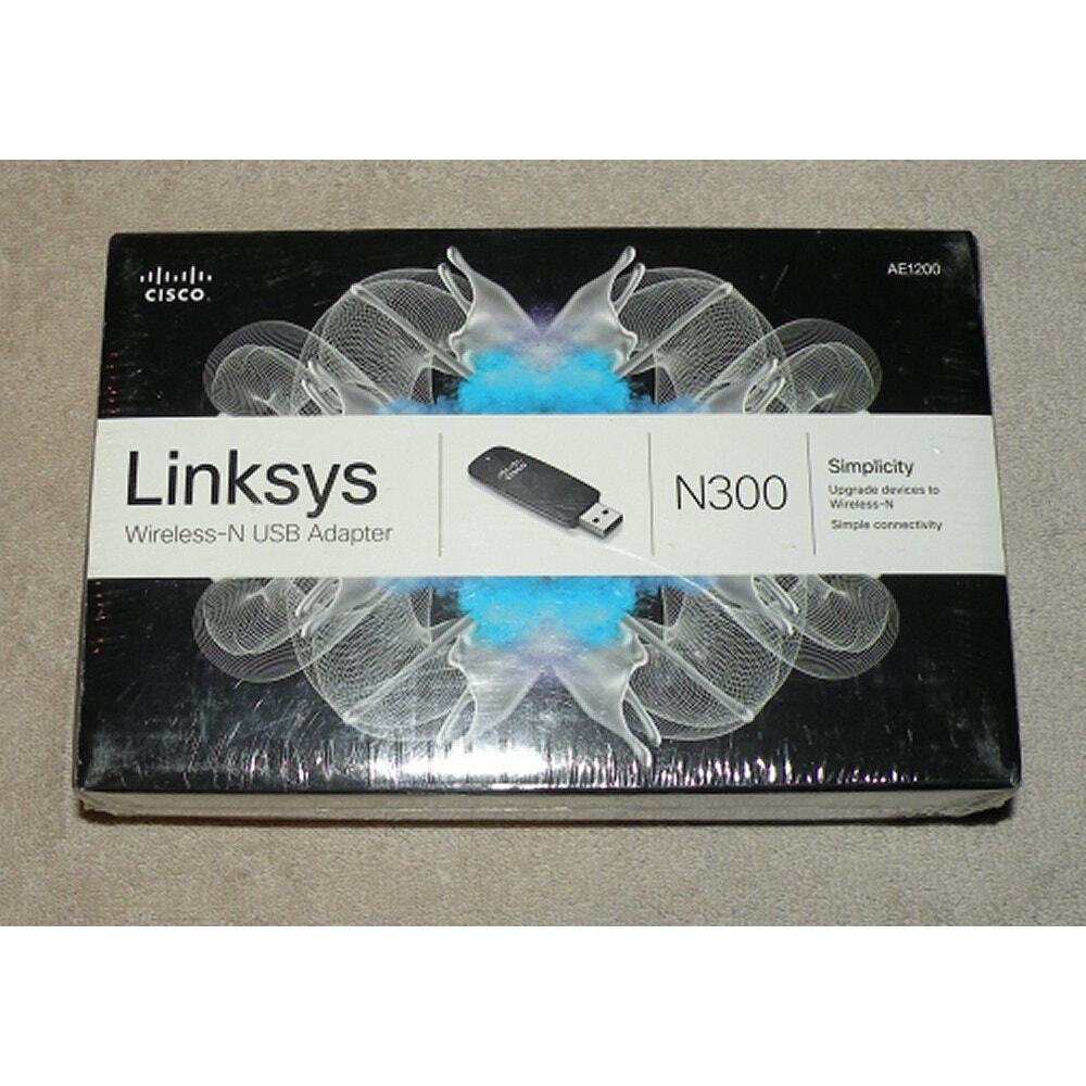 Linksys Wireless-N USB Adapter N300 New Sealed Box Model AE1200